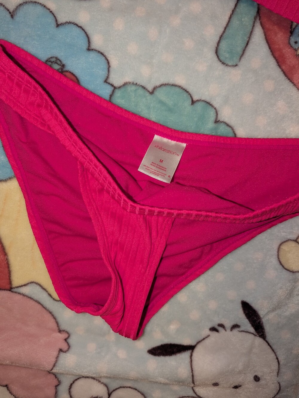 Hot Pink Ribbed Bikini - Picture 7 of 9